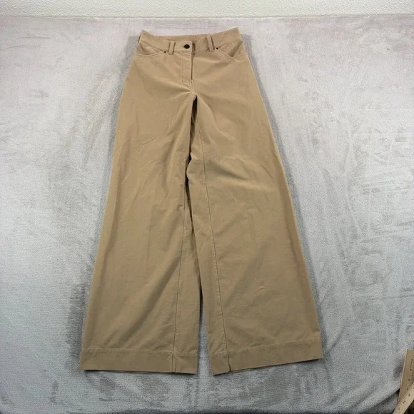 Lululemon City Sleek Utilitech Extra-Wide-Leg Pants Filbert Tan Women 26 $128 - Picture 2 of 11
